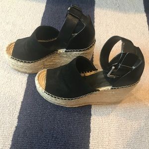 Marc Fisher Adalyn black multi suede